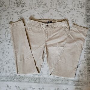 American Eagle Lg Womens Stretch Khaki High Rise Pants Flex 34in Waist Business